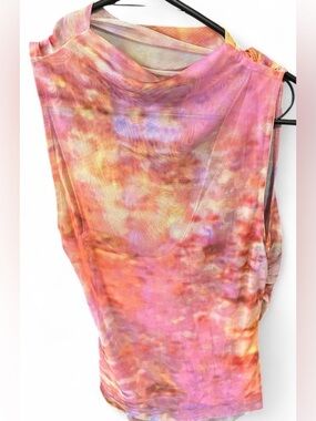 Zara Pink & Orange Tie-Dye Sleeveless Tank Top